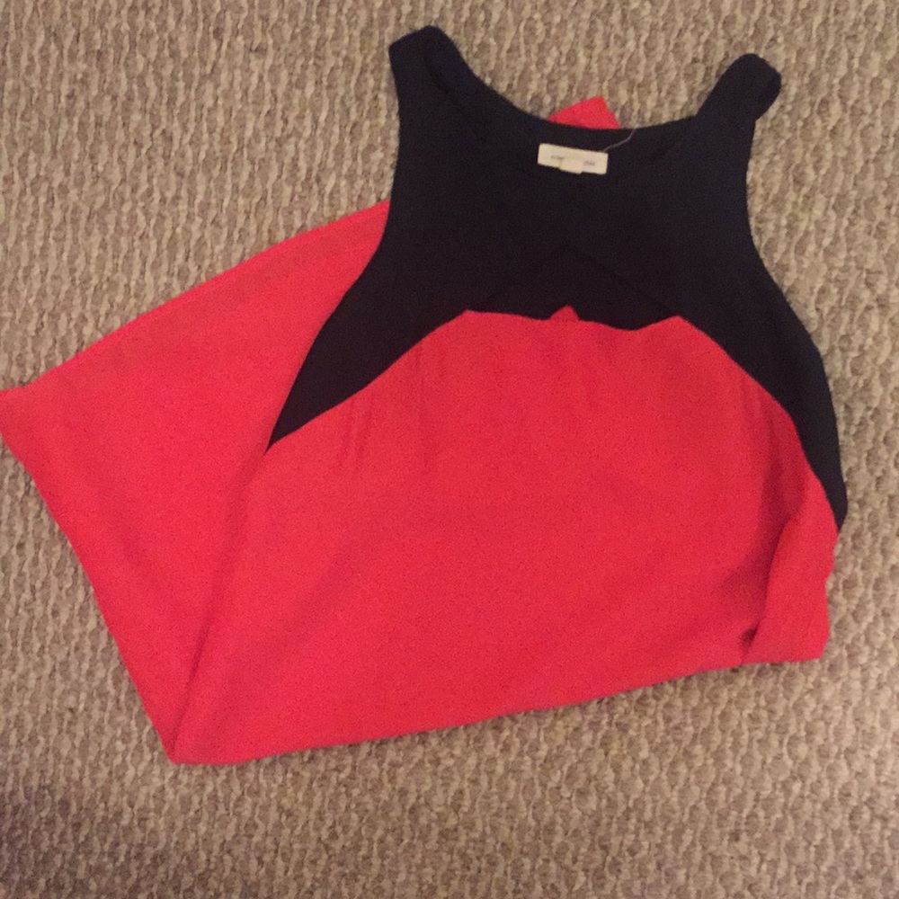 Silence + Noise black and red dress with cutout